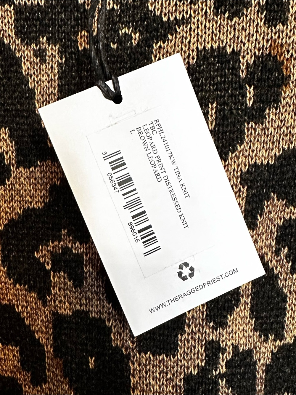 The Ragged Priest Leopard Print Distressed Tina Knit Sweater - Picture 7 of 10